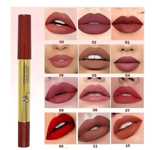 12 Colors Golden Rose Clear Lipstick Pencil Set - Rouge