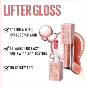 Buy 1 Get 2 Free ( 3 pieces ) Maybelline  Lifter Gloss - With Hyaluronic Acid, Hydrating Lip Gloss, Plumping Lip Balm