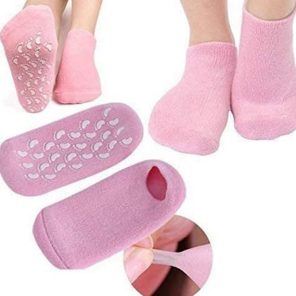 Silicone Moisturizing Gel Socks For Foot Care Helps Repair Dry, Cracked Skin (Color May Vary)